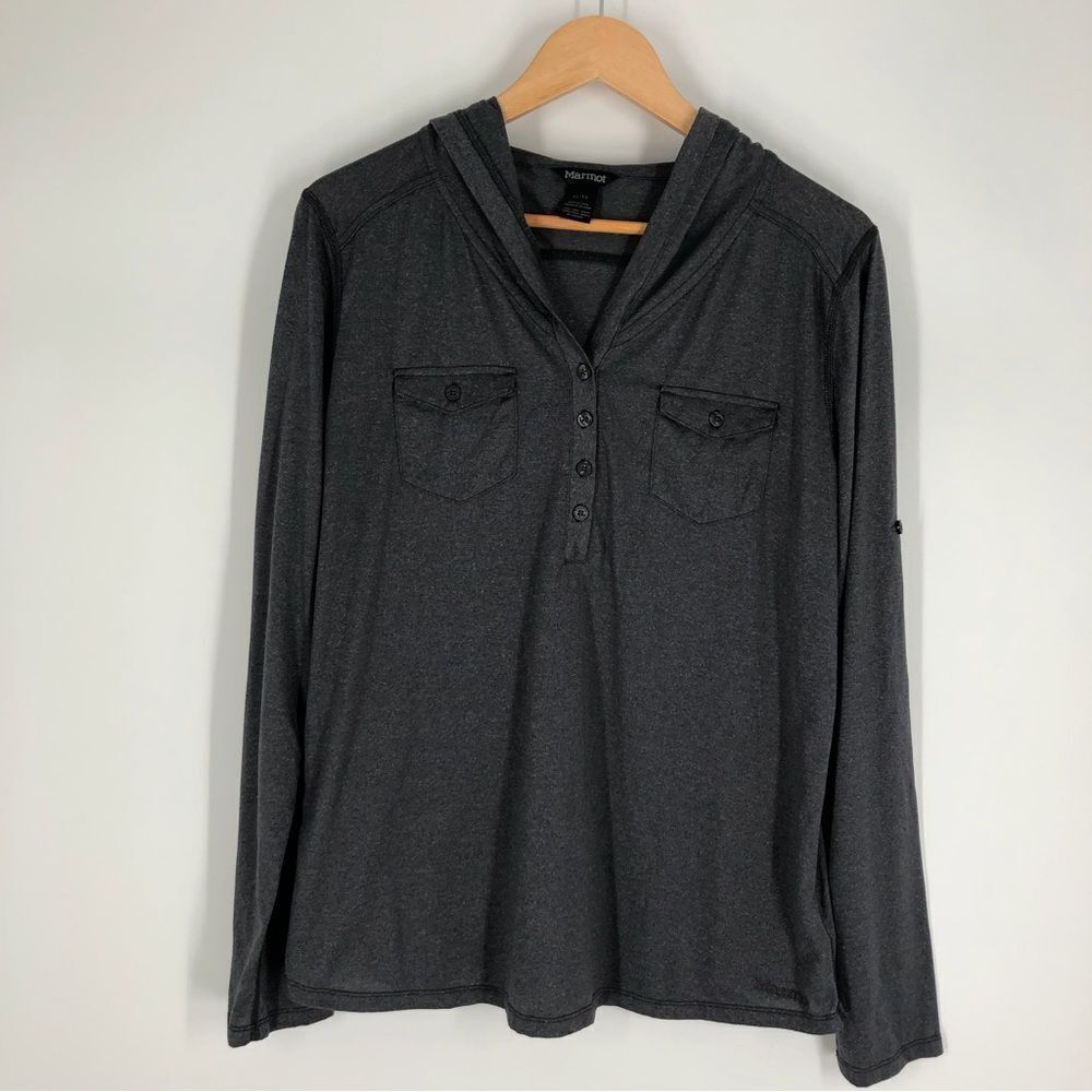 Marmot Laura Long‎ Sleeve Shirt Gray Womens XL